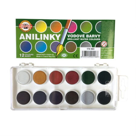Anilinky Watercolour 12 Brilliant Colour Set