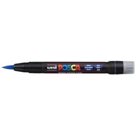 Posca Marker 350 Pcf Brush Tip 1-10Mm Blue - Image 1