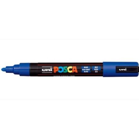 Posca Marker 5M Medium 1.8-2.5Mm Bullet Tip Blue - Image 1