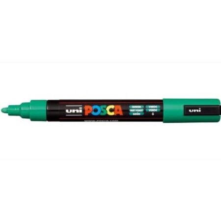 Posca Marker 5M Medium 1.8-2.5Mm Bullet Tip Green - Image 1