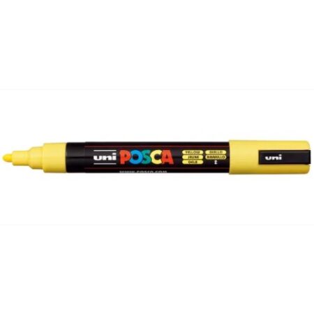 Posca Marker 5M Medium 1.8-2.5Mm Bullet Tip Yellow - Image 1