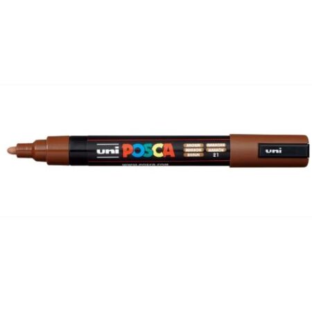 Posca Marker 5M Medium 1.8-2.5Mm Bullet Tip Brown - Image 1