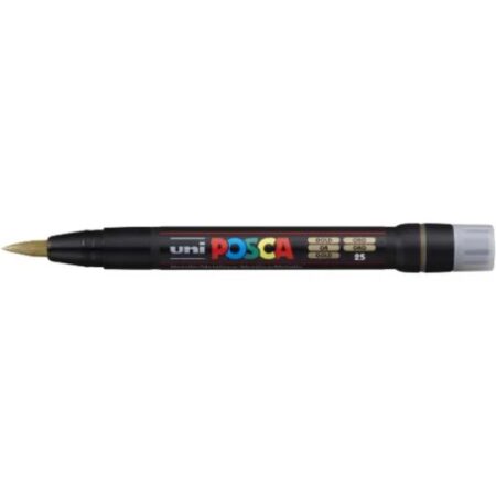 Posca Marker 350 Pcf Brush Tip 1-10Mm Gold - Image 1
