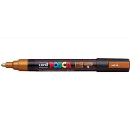 Posca Marker 5M Medium 1.8-2.5Mm Bullet Tip Bronze - Image 1