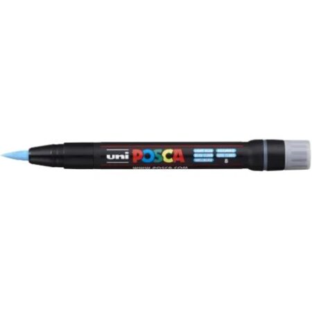 Posca Marker 350 Pcf Brush Tip 1-10Mm Light Blue - Image 1