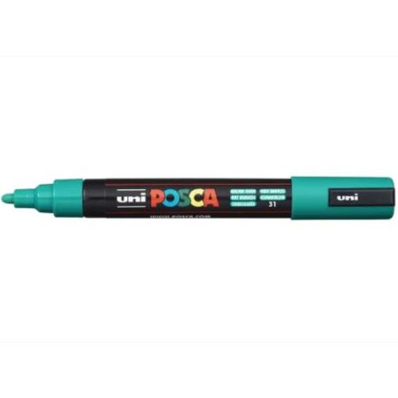 Posca Marker 5M Medium 1.8-2.5Mm Bullet Tip Emerald Green - Image 1