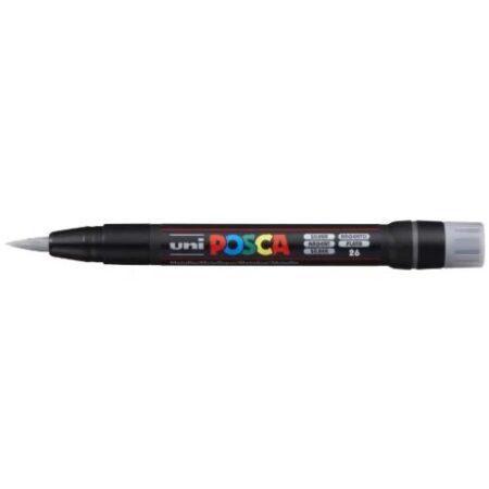 Posca Marker 350 Pcf Brush Tip 1-10Mm Silver - Image 1