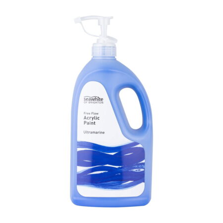 2000Ml Freeflow Acrylic Paint Bottle With Pump Ultramarine - Image 1