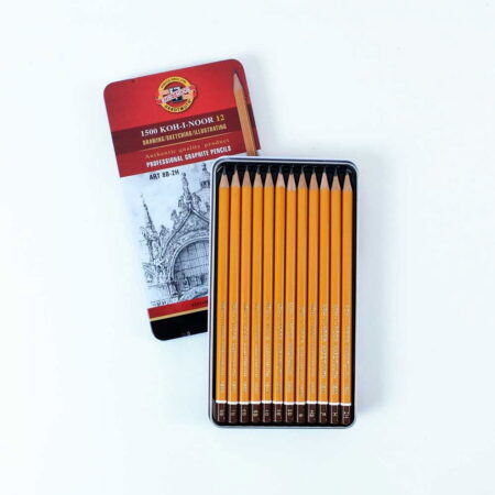 Kin Artists Pencil Set Tin Of 12 Artists Pencils From 8B To 2H - Image 1