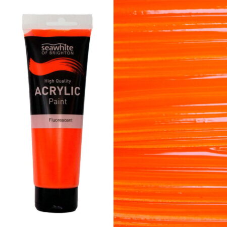250Ml Flourescent Acrylic Paint Orange - Image 1