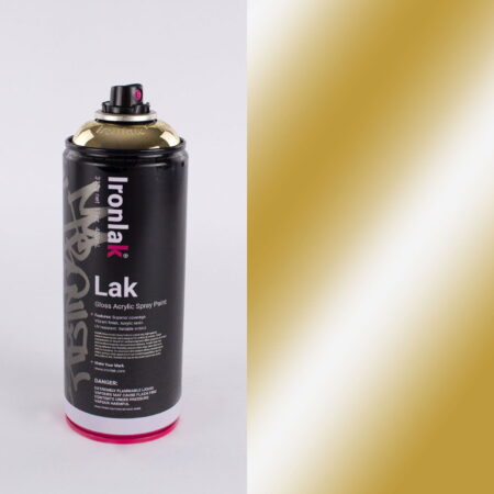 Ironlak Acrylic Spray Paint  400Ml Can - Gold *P* - Image 1