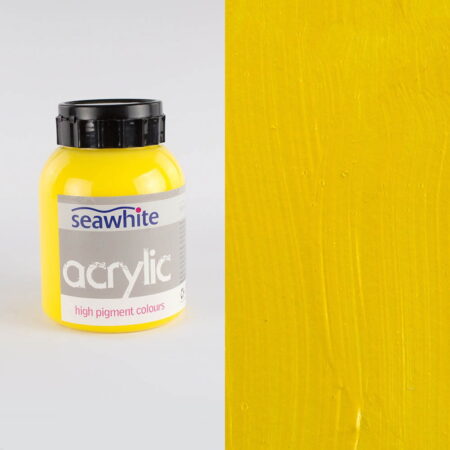 1000Ml Acrylic Paint Bottle Primary Yellow - Image 1