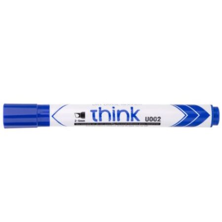 School Stationery Supplies Deli Think Whiteboard Marker Chisel Tip, U002, 2-5MM Pack Of 12 Pcs - Image 2